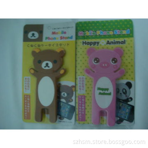 Custom Cheap Cute Funny Cartoon 3D Soft PVC Phone Holder